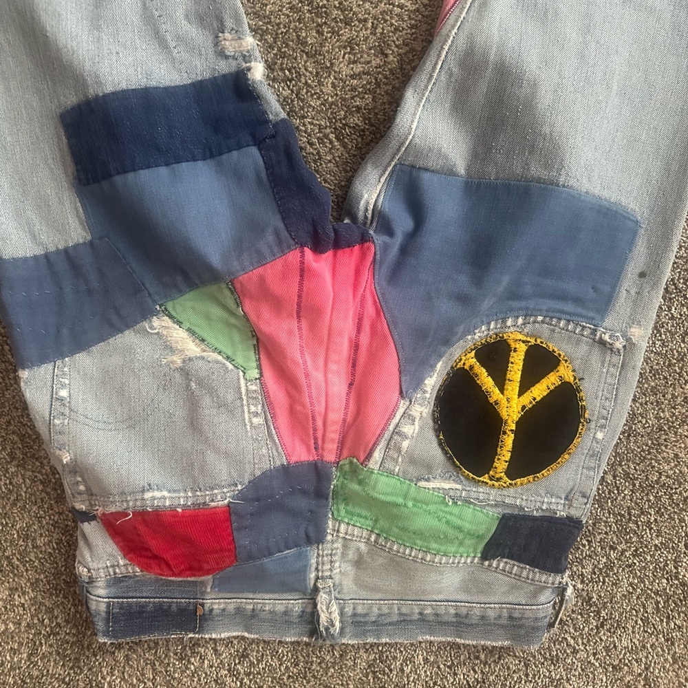 Levi's Multicolor Patchwork Straight Leg Jeans - image 2